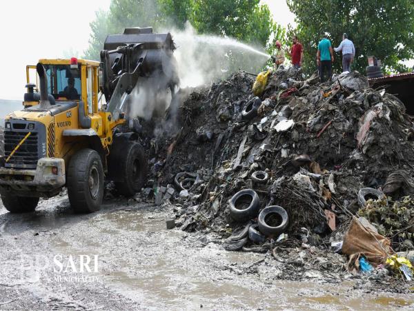 آتش‌سوزی سکوی انتقال موقت زباله مهار شد