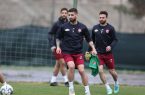 تمرین بارانی پرسپولیسی‌ها در آزادی