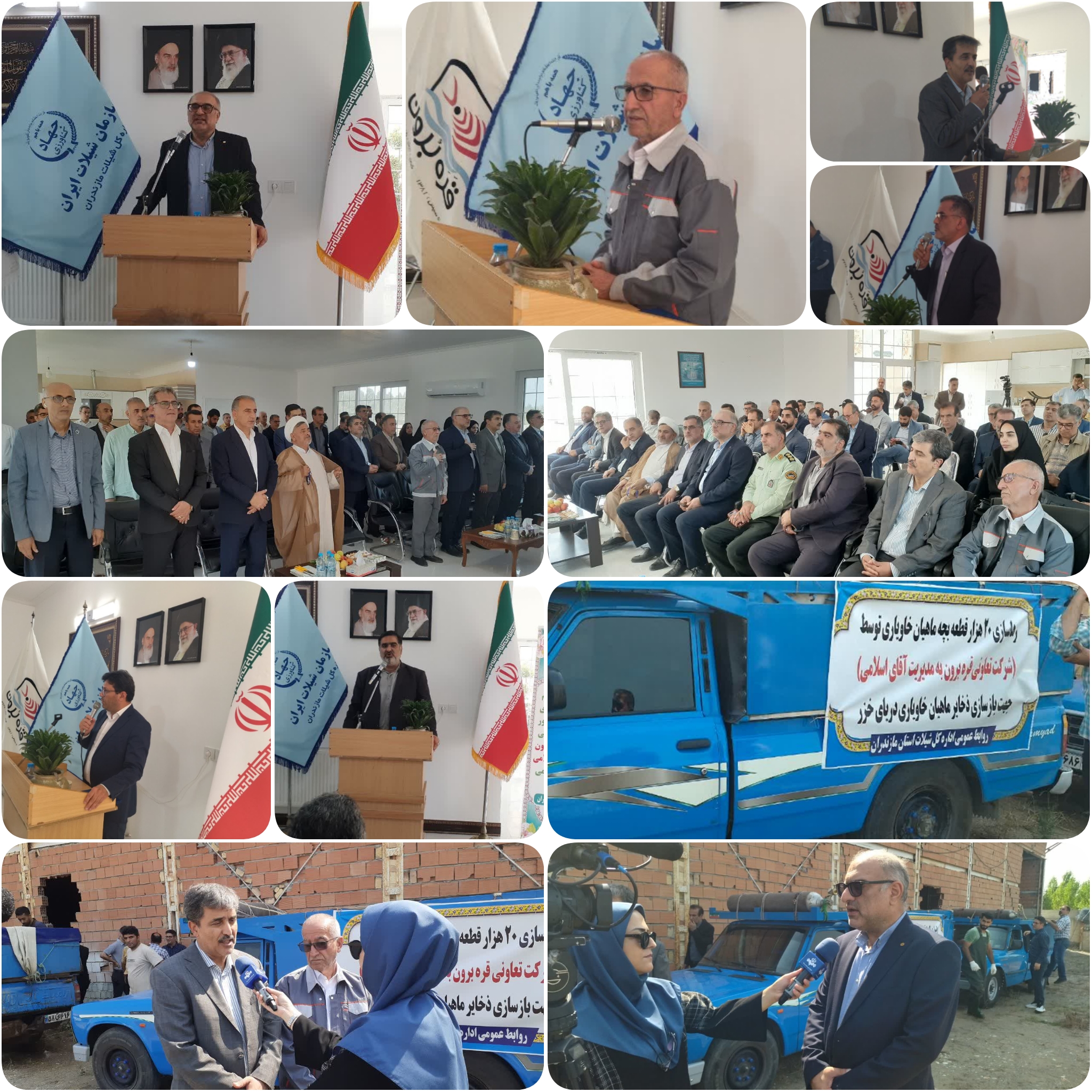 رهاسازی ۲۰ هزار قطعه بچه‌ماهی خاویاری در رودخانه چپکرود جویبار