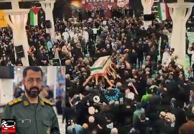  قدردانی جانشین فرماندهی سپاه نوشهر از حضور باشکوه مردم در مراسم شهید مدافع وطن مرتضی خزایی پول