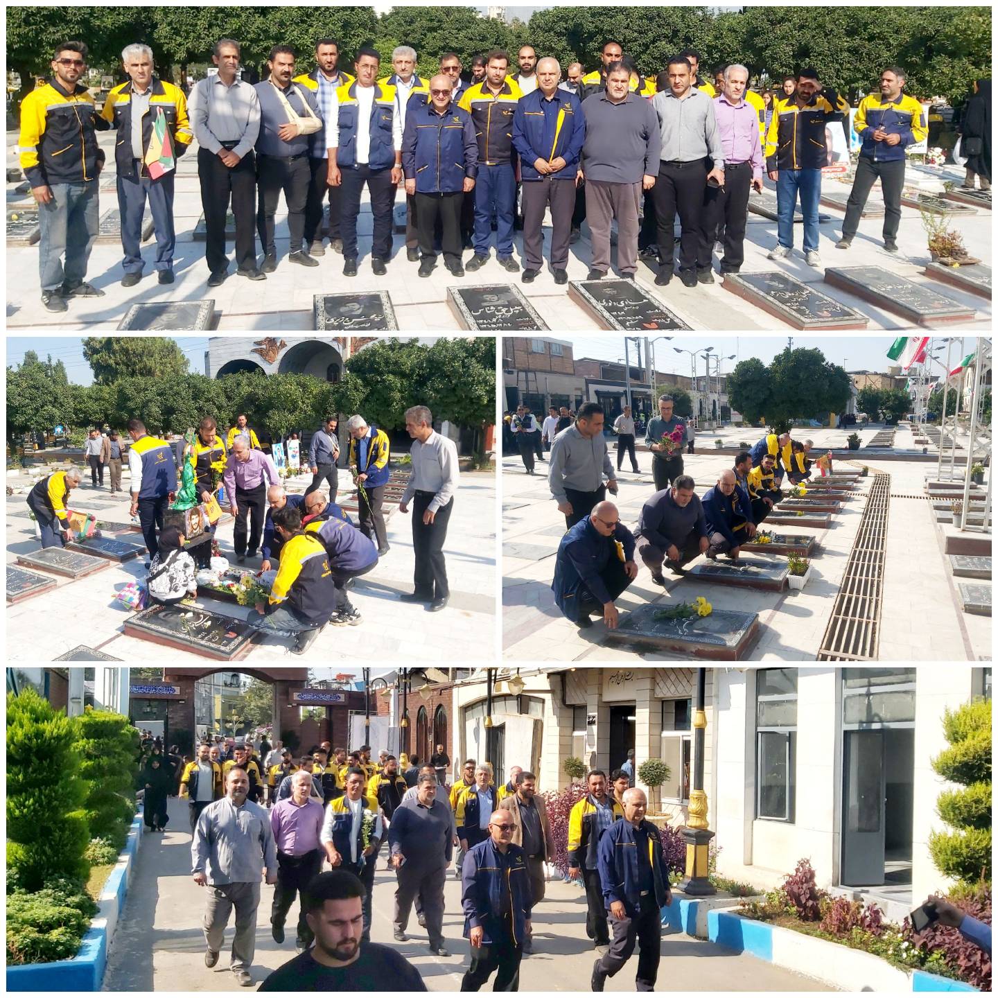 غبارروبی و عطر افشانی مزار شهدا به مناسبت 17 مهر، روز جهانی و هفته پست در ساری